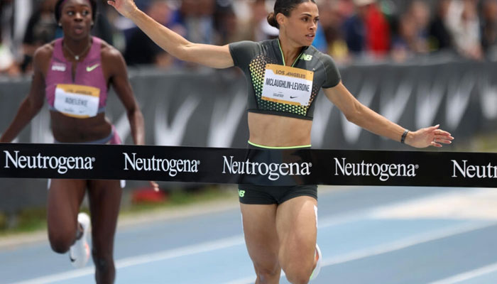 Olympic champion Sydney McLaughlin-Levrone set a world leading 52.7seconds in her first 400m hurdles race for nearly two years on Friday. — AFP File