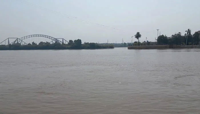 This image released on October 10, 2023, shows a general view of the River Indus. — Facebook/Living Indus