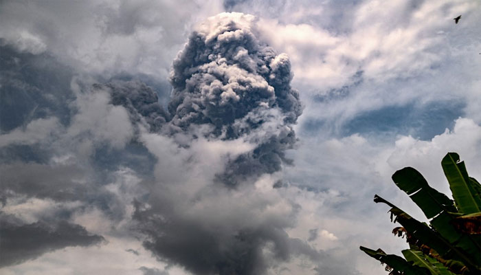 This handout picture taken and released on May 21, 2024 by the Indonesian Geological Agency shows Mount Ibu spewing volcanic ash as seen from the monitoring post in West Halmahera, North Maluku. — AFP