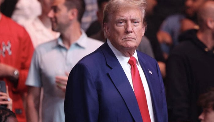 Former US President Donald Trump attends UFC 302 at Prudential Center on June 1, 2024 in Newark, New Jersey. — AFP