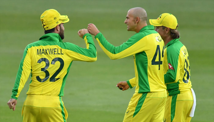 Australias Ashton Agar celebrates the wicket of Englands Jonny Bairstow. — Reuters/file