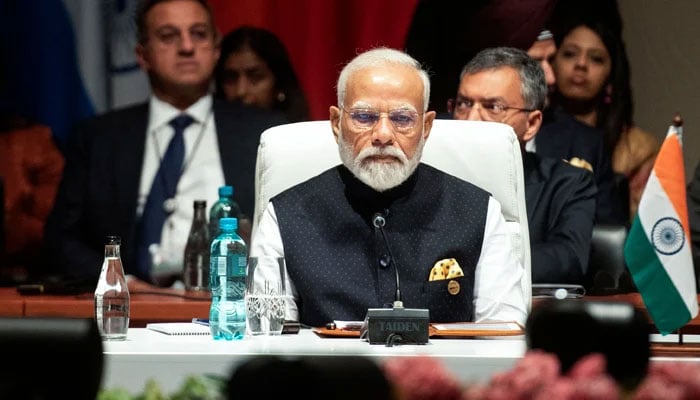 Indian PM Narendra Modi attends the BRICS Summit in Johannesburg, South Africa on August 23, 2023. — AFP