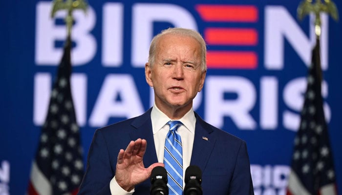 US President Joe Biden speaks at the Chase Center in Wilmington, Delaware. — AFP/File