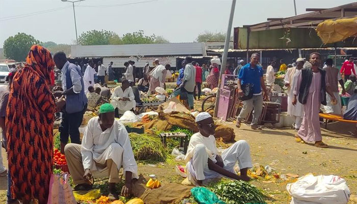 People shop at a vegetable market in Gedaref city in eastern Sudan on June 6, 2024. — AFP