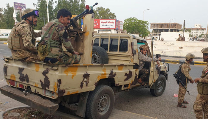 Fighters affiliated with Yemens Southern Transitional Council, in 2022. — AFP/file