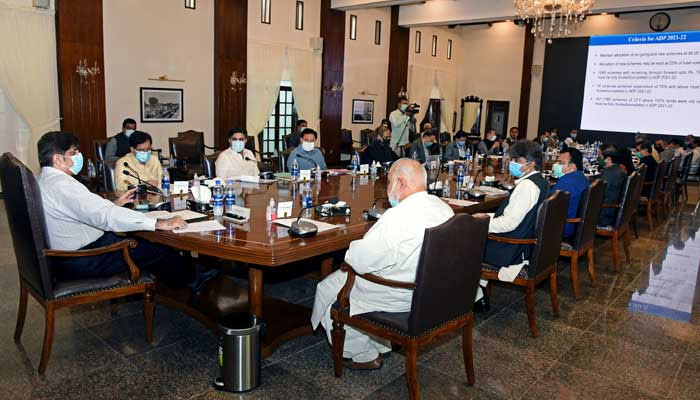 The representational image of Sindh Chief Minister Murad Ali Shah presiding over a meeting to review Annual Development Programme (ADP) for next financial year at CM House in Karachi. — X/@SindhCM/File