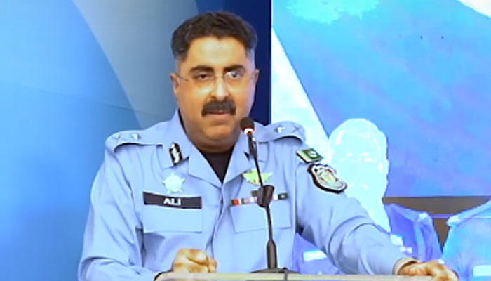 The Inspector General of Islamabad Police, Syed Ali Nasir Rizvi addresses an event on June 7, 2024. — Screengrab via Facebook/Islamabad Police