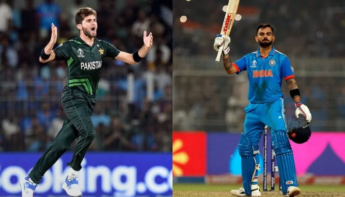 Pakistans pacer Shaheen Shah Afridi (left) and Indian batter Virat Kohli. — Reuters/File