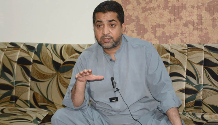 Balochistan Home Minister Balochistan Mir Ziaullah Langove addressing a press conference on June 8, 2024. — INP