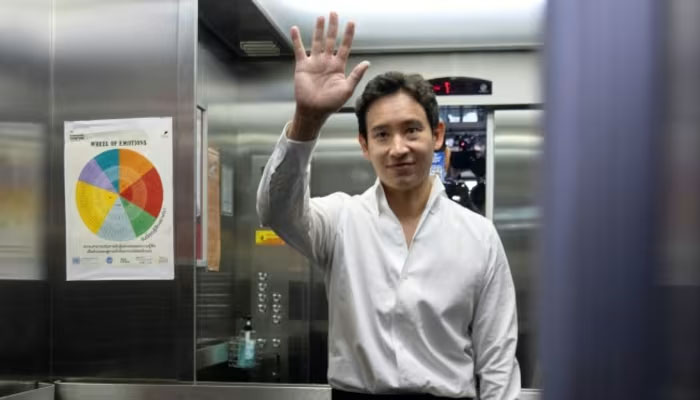 Thailand´s thwarted election winner Move Forward Partys (MFP) Pita Limjaroenrat  gestures in this undated image. — AFP/File