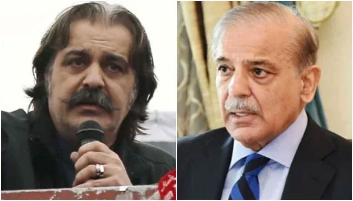 This combo of images shows Khyber Pakhtunkhwa (KP) Chief Minister Ali Amin Gandapur (left), and Prime Minister Shehbaz Sharif. — PPI/Online/File