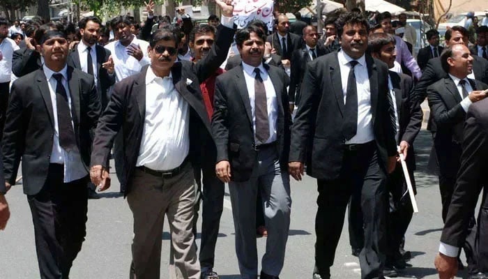 Representational image of lawyers holding protests. — Geo tv/File