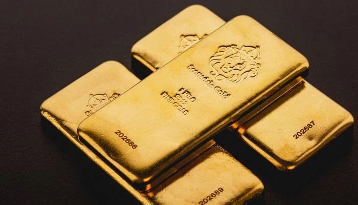 This representational image shows gold bars. — AFP/File
