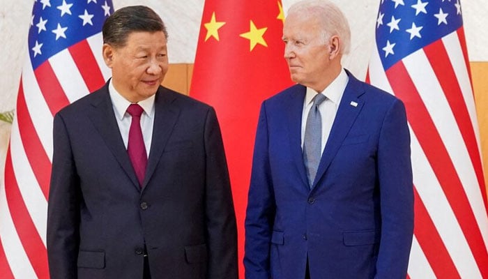 U.S. President Joe Biden 9right) meets Chinese President Xi Jinping on the sidelines of the G20 leaders summit in Bali, Indonesia, November 14, 2022. — Reuters