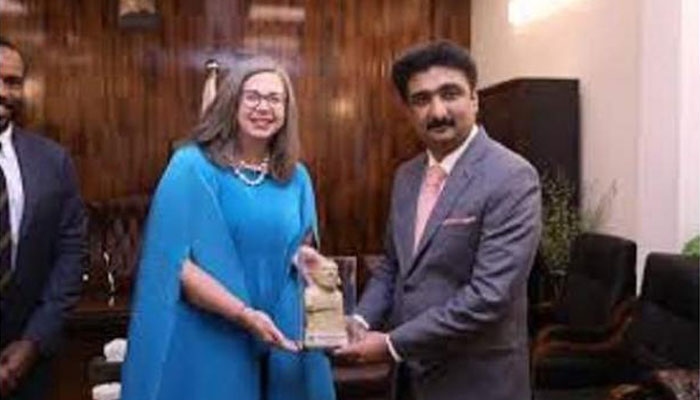 US Minister-Counsellor for Consular Affairs Jayne A. Howell met with Home Secretary Punjab Noorul Amin Mengal at the Civil Secretariat, here on June 12, 2024. — APP File