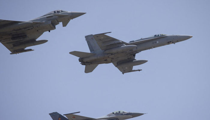 F-16 warplanes seen flying in this undated image. — Reuters/file