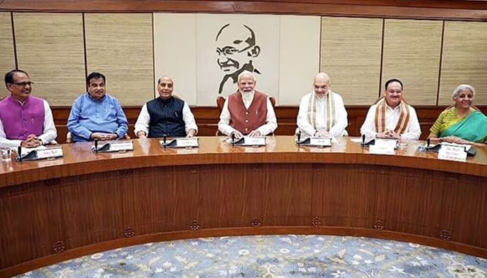 Modi govt 3.0: Prime Minister Narendra Modi chairs his first Union Cabinet meeting at the start of his third term, in New Delhi on Monday. — ANI