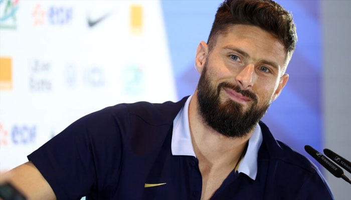 France forward Olivier Giroud speaking to reporters in Germany on Friday. — AFP/file