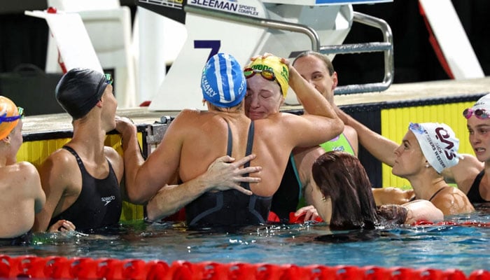 Australia’s Cate Campbell (C) missed out on making a fifth Olympics. — AFP File