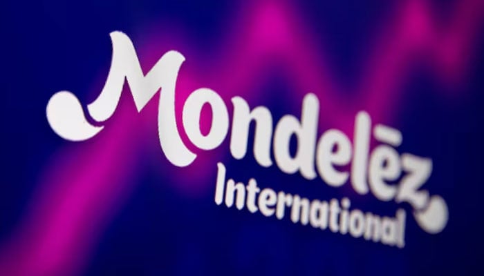 Mondelez International logo and stock graph are seen displayed in this illustration picture. — Reuters/File