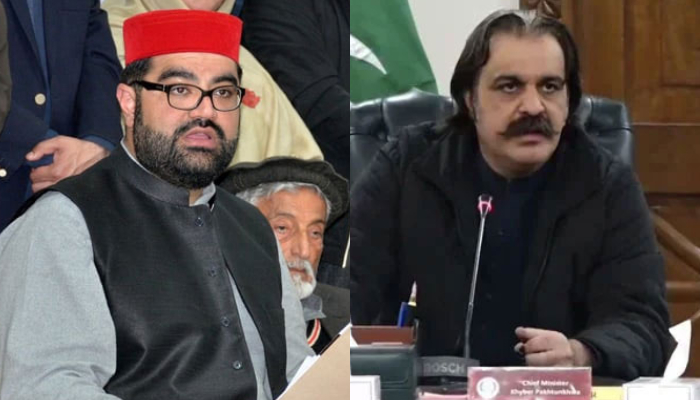 This combo of images shows, ANP central president Senator Aimal Wali Khan (L) and KP Chief Minister Ali Amin Gandapur (R). — Facebook/Aimal Wali Khan/Ali Amin Khan Gandapur/File