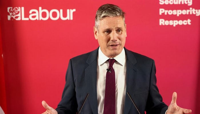 Labour Party and Britains Opposition Leader Keir Starmer speaks during a news conference, in London, Britain on July 8, 2022. — Reuters
