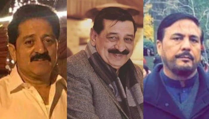 A collage of images showing Raja Shahid (left), Almas Abbasi and Haq Nawaz Abbasi. — Photo by reporter