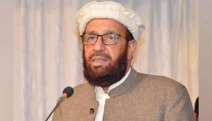 PML-N central vice- president and MNA Sardar Mohammad Yousuf  speaks during a gathering on November 30, 2023. — Facebook/Sardar Muhammad Yousaf