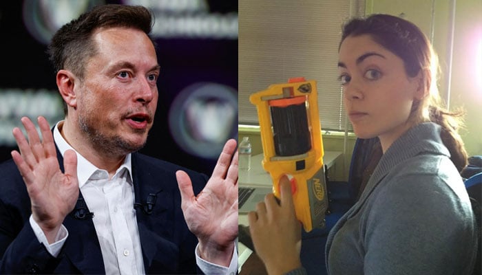 Elon Musk, Chief Executive Officer of SpaceX and Tesla and owner of Twitter, gestures as he attends the Viva Technology conference dedicated to innovation and startups at the Porte de Versailles exhibition centre in Paris, France, June 16, 2023 (left) and Neuralink’s director of special projects, Shivon Zilis (right) . — Reuters/X@ShivonZilis