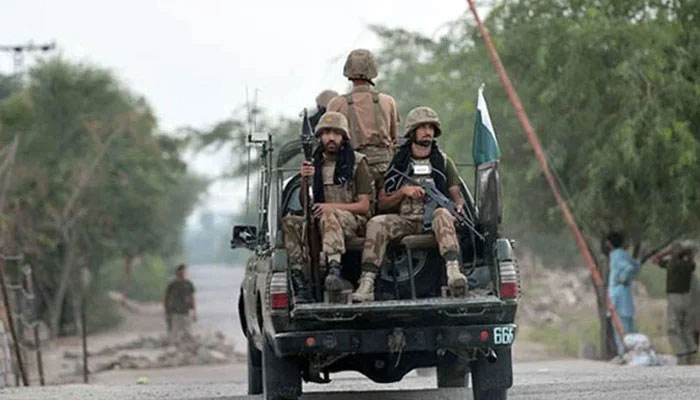 Pakistan Army soldiers ride on an army van at an undisclosed location. — AFP/File