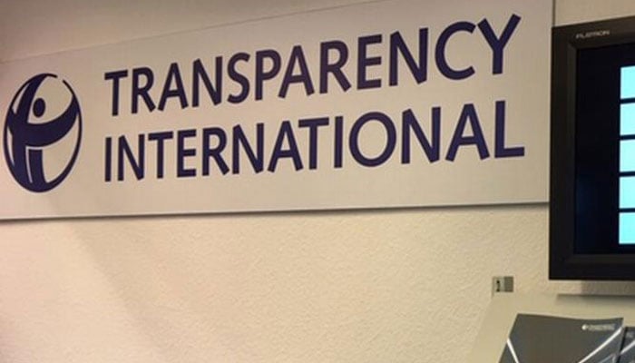 Transparency International logo seen in a board in their office in this undated image.— X@TIP/file