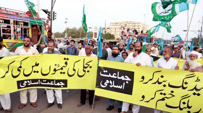 JI holds multiple protests against power, water crises