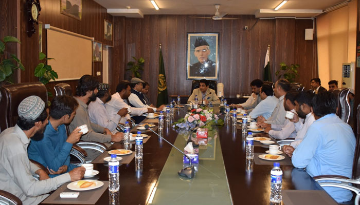 DG (FGE­HA), Captain (r) Muhammad Zafar Iqbal speaks during a reception to honour the Maintenance, Water Supply Wings, and Sanitary Staff who provided their services during Eidul Azha on June 24, 2024. — Facebook/FGE Housing Authority