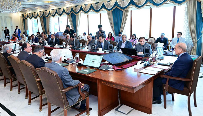 Prime Minister, Muhammad Shehbaz Sharif chairs a meeting of the Federal Cabinet, held at PM House in Islamabad on June 11, 2024. — PPI