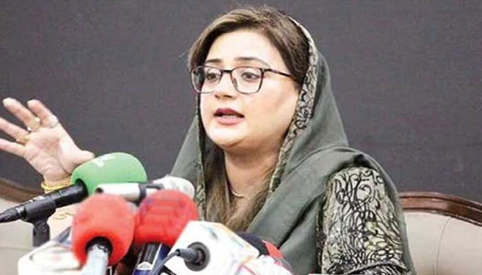 Minister for Information and Culture Azma Bokhari speaks to media during a press conference. — APP/File