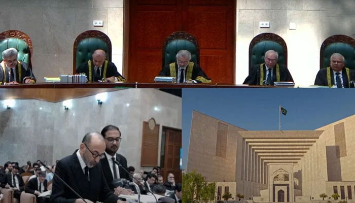 Chief Justice of Pakistan (CJP) Qazi Faez Isa presides over a hearing on June 25, 2024. — YouTube screengrab/Supreme Court