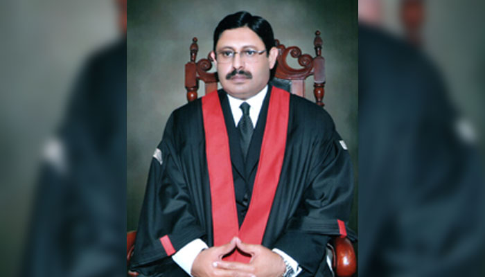 Lahore High Court Acting Chief Justice Shujaat Ali Khan is seen in this image. — LHCRC website/File