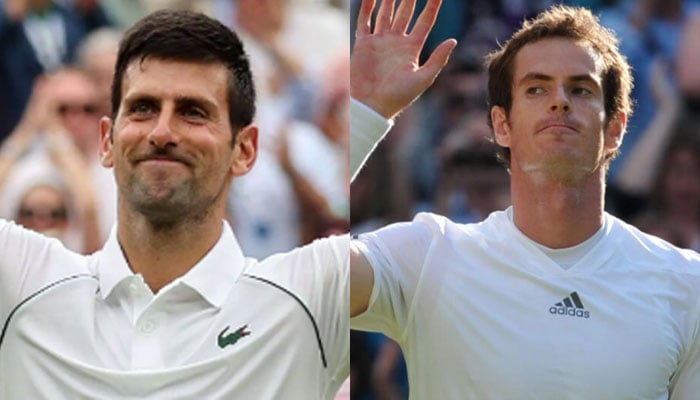 Andy Murray (right)and Novak Djokovic (left) seen in this collage.— AFP/file