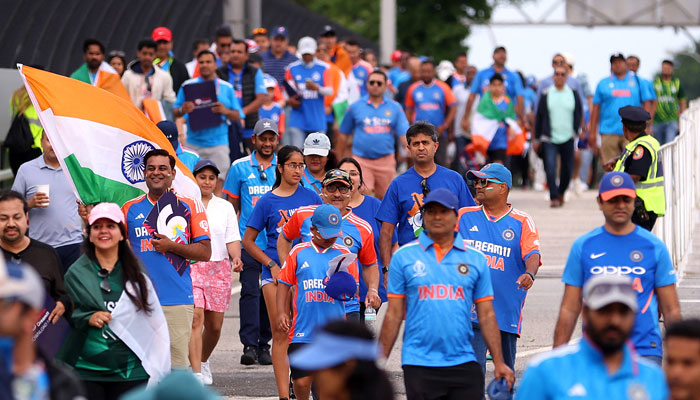 Indian fans make their way to the stadium prior to  T20 World Cup 2024 match between India and Pakistan at Nassau County International Cricket Stadium on June 09 2024 in New York. — AFP