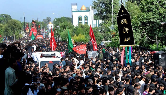 Representational image of the 9th Muharram procession in Islamabad. — APP/File
