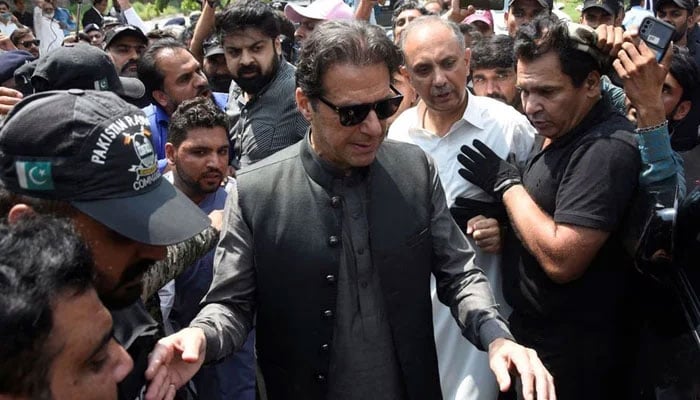 PTI founder Imran Khan appears in a court in Islamabad to extend his pre-arrest bail Islamabad, on September 1, 2022. — Reuters