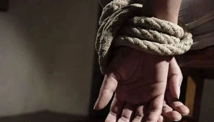 Representational image of a kidnapped girl with hands tied. — APP File