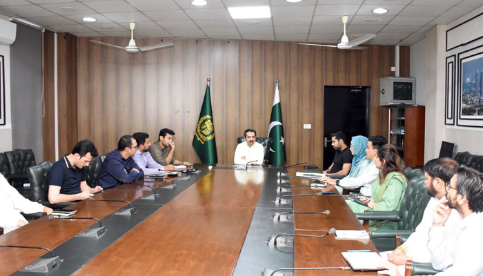 Islamabad Deputy Commissioner (DC) Islamabad, Irfan Nawaz Memon chairs a meeting on June 29, 2024. — Facebook/Office of the Deputy Commissioner, Islamabad