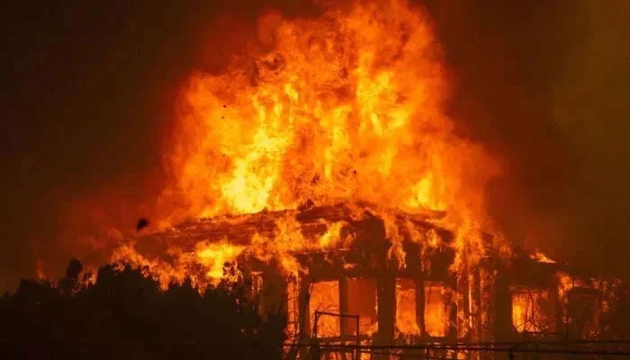 Representational image of a building on fire. — AFP/File
