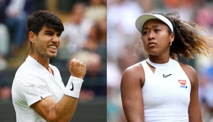 A combo showing Spains Carlos Alcaraz (left) and Japans Naomi Osaka. — Reuters/File