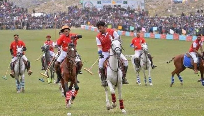 Representational image of a polo match in progress during the Shandur Polo Festival 2023. — The News/Daniyal Aziz/File