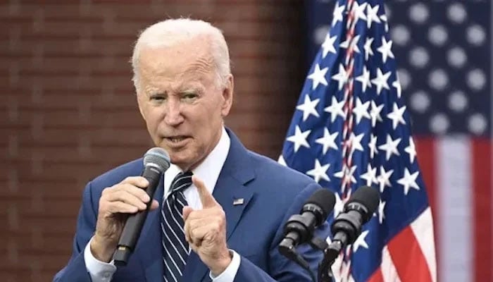 US President Joe Biden addresses an event in California. — AFP/File