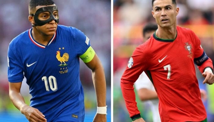 Kylian Mbappe and Cristiano Ronaldo will lead France and Portugal into their Euro 2024 quarter-final clash in Hamburg on Friday. — AFP/file