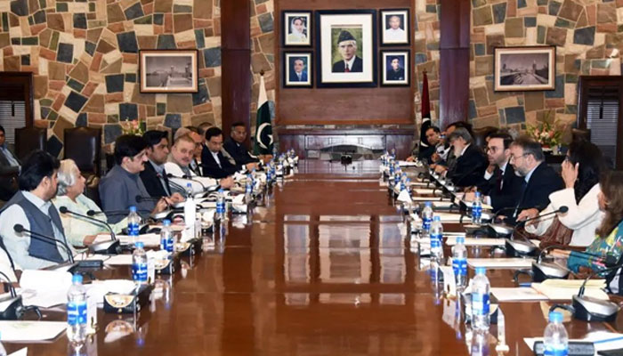 Sindh Chief Minister Syed Murad Ali Shah meets with a World Bank delegation led by its Country Director Mr Najy Benhassine to discuss ongoing and new projects at CM House on July 5, 2024 — Facebook/Sindh Chief Minister House