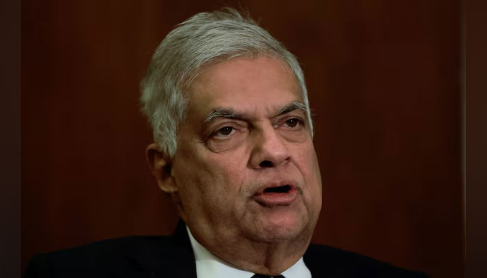 Sri Lankas President Ranil Wickremesinghe speaks during an interview with Reuters at his office in Colombo, Sri Lanka on November 28, 2023. — Reuters